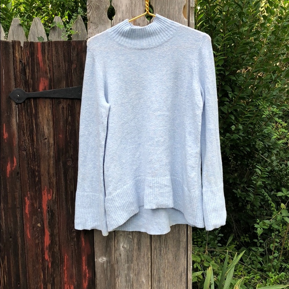 LOFT Light Blue long sweater with wide sleeves